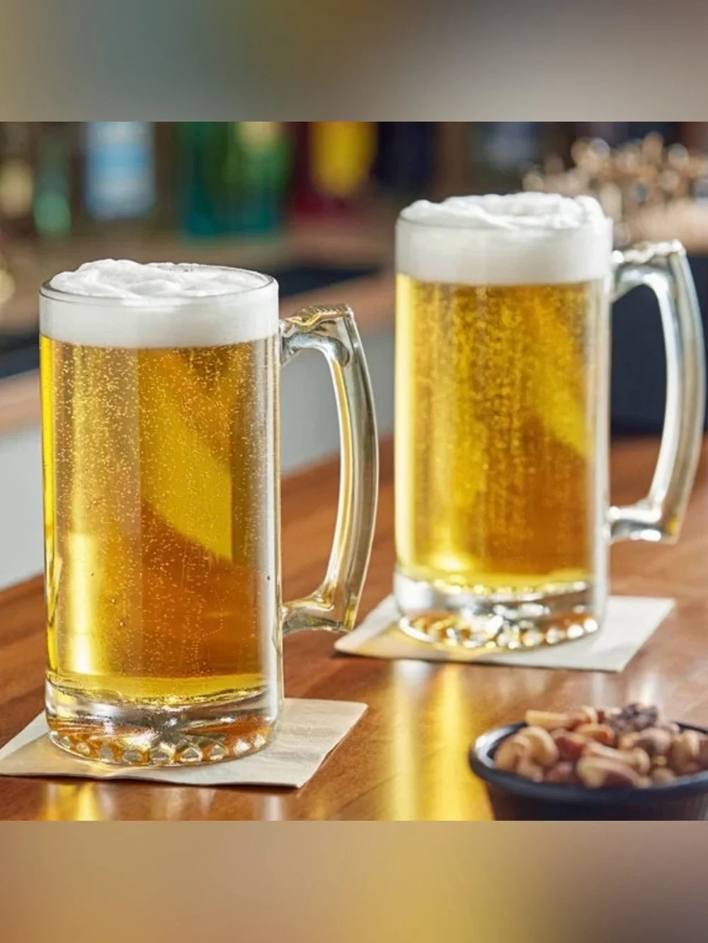 Vintage set of 2 Libbey 5272 25 oz. Customizable Sport Beer Mug